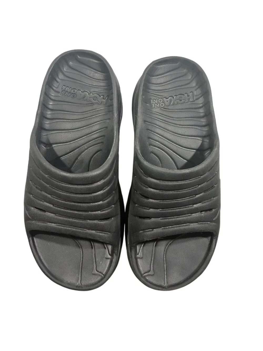 Hoka One One Ora Recovery Slide 2 sandals Black Size 8 Comfortable Lightweight